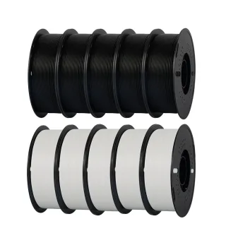 KINGROON PLA 10KG Black/White Color 3D Printer Filament 1.75mm Plastic Standard 1kg/roll No Bubble for FDM 3D Printing F