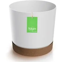 KAGM Blumentopf Blumentopf Pflanzentopf aus Kunststoff rund dekorativ (inkl. Untersetzer)