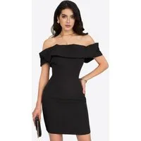 Imily Bela Minikleid Damen Schulterfreies Figurbetontes Sexy Kleid (Packung, 1-tlg., 1per-Pack) in Unifarbe