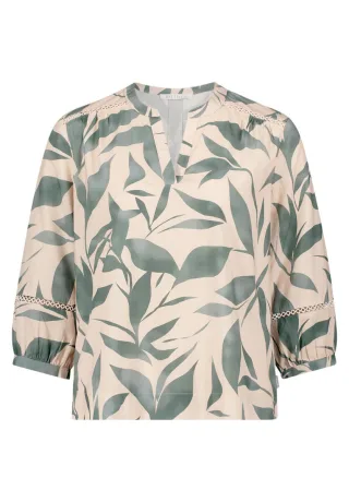 Betty & Co - Bluse mit floralem Allover-Muster beige - Gr. - 40