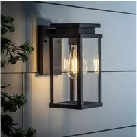 Lights4fun LED Außen-Wandleuchte Ebony Außenwandleuchte laternenförmig hängend