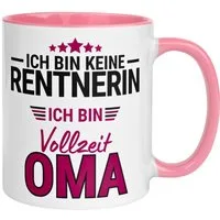 Momentals Tasse Rentnerin – Ich bin keine Rentnerin ich bin Vollzeit Oma – Rente Frau, Gratis Versand · Links-&Rechtshänder · Spülmaschinenfest