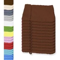 Buymax Waschhandschuh Premium Waschhandschuhe, Waschlappen Set, Frottee: 100% Baumwolle (Spar-Set, 12-St), 15 x 21 cm, mit Aufhängeschlaufe, weich, saugstark
