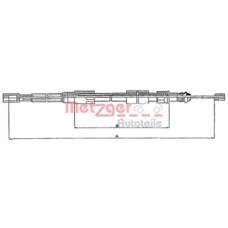 Metzger Handbremsseil hinten rechts VW Lt