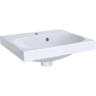 Geberit Acanto Handwaschbecken, 450x380mm mit Hahnloch, m. Überlauf, weiss, KeraTect, 500636018 500636018