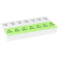 Wellgro Pillendose Tablettenbox für 7 Tage mit je 2 Fächer pro Tag