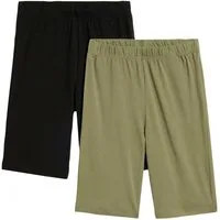 bonprix Radlerhose (Packung, 2-tlg) aus elastischem Material, taillenhoher Bund mit Gummizug, Skinny Fit