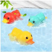 FELIXLEO Badesitz Badewannen Spielzeug Baby schwimmend 3er Aufzieh Wasserspiel Kinder (3-tlg)