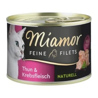 Miamor Feine Filets Naturell Thun und Krebsfleisch 24x156 g