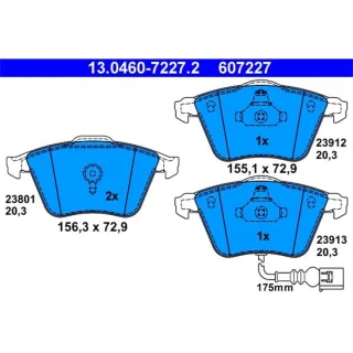 ATE Bremsbel?ge vorne Audi A3 Tt Seat Leon VW Golf Scirocco