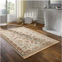 TaraCarpet Teppich Palazzo Royal Antique Roses, rechteckig, Höhe: 6 mm, Rosen Seiden Optik grün Wohnzimmer Schlafzimmer Esszimmer 67x105