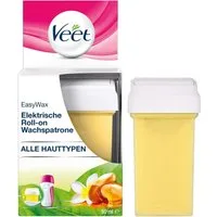Veet Wachspatrone EasyWax für elektrisches Roll-on Warmwachsgerät, Nachfüllpatrone, 1 St., für normale Haut (50 ml)