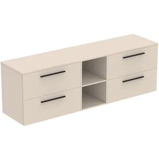 Ideal Standard Möbel-Set 200cm i.life B 4 Auszüge 2 mi.off.Fächer Gr.Schwarz SandbeigeMatt, T5847NF T5847NF