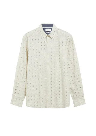 s.Oliver Red Label - Langarmhemd mit Muster beige - Gr. - XXL