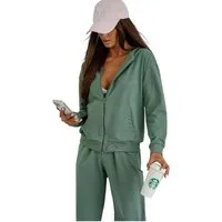 EloModa Jogginganzug Damen Jogginganzug Hoodie & Hose, Made in EU, S - XL (2-tlg)