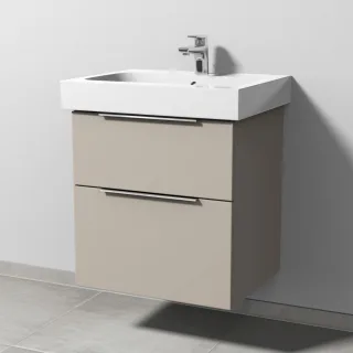 Sanipa 3way Waschtischunterbau zu Geberit iCon Waschtisch mit 2 Auszügen, Kaschmir-Matt UP6501U