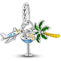 PANDACHARMS Bead Beachclub Charm Anhänger, 925er Sterling Silber