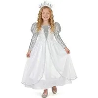 JADEO Kostüm Zarte Prinzessin Kinderkostüm weiß-silber
