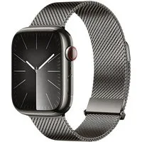 Wigento Smartwatch-Armband Für Apple Watch SE 2023 40mm DUX DUCIS Pro Edelstahl Arm Band Grau