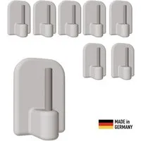 novumfix Gardinenhaken Klebehaken weiß selbstklebend (8 Stck) für Scheibengardinen, für Fensterdeko
