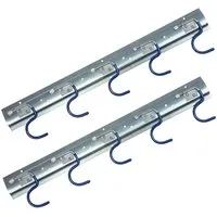 ONVAYA Gartengerätehalter Geräteleiste 50 cm Stahl, Gerätehalter, Wandhalterung, (2-tlg)