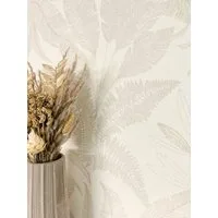 Newroom Vliestapete Niama Creme Tapete Mustertapete Dschungel,Pflanzen,Blätter, Creme Tapete Modern Dschungel - Mustertapete Blumentapete Beige Tropisch Floral Pflanzen Blätter für Schlafzimmer Wohnzimmer Küche, Blumentapete