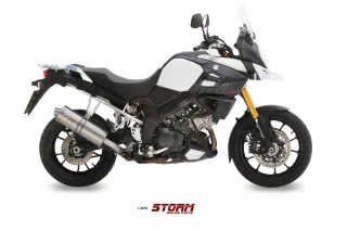 Sport Auspuff Oval Storm by MIVV Suzuki DL V-Strom 1000 /XT Typ: DD Bj. 2014-2020 EURO-3/EURO-4 +ABE