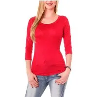 Muse Rundhalsshirt Basic T-Shirt Halbarm Skinny Fit 1073