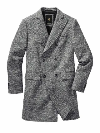 Mey & Edlich Herren Fischgrät-Doppelreiher Grau 60 % Wolle, 20 % Polyamid, 15 % Polyacryl, 5 % Polyester (alles recycelt)