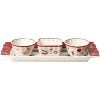 Villeroy & Boch Schale Toy's Delight Weihnachtsgeschirr, Porzellan, 4-tlg.