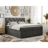 MKS MÖBEL Boxspringbett ALDA (Set, Packung, T30-Schaum, zwei Bettkästen, gepolsterte Kopfstütze), Doppelbett, Multipocket-Matratzen, Modern Bett