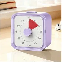 FELIXLEO Küchentimer Visueller Timer Kinder mit Pausenfunktion, 60 Minuten Küche (Violett)