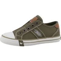 Mustang Shoes Gaspare Slip-On Sneaker Freizeitschuh, Slipper, Halbschuh mit Kontrastnähten