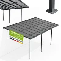 Juskys Terrassendach Borneo, BxT: 556x300 cm, 5,5x3 m, Regen- und Sonnenschutz, lichtdurchlässig, UV-Schutzfolie