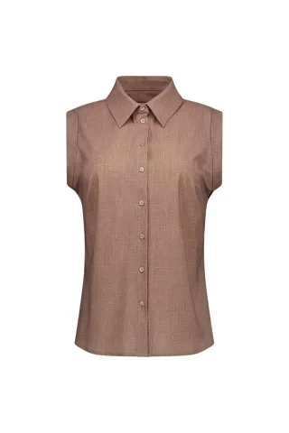 Studio Anneloes - Georgie linen look blouse latte - Gr. - XL