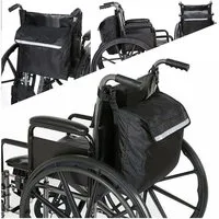 QUBEBU Aufbewahrungstasche Rollator / Rollstuhl Tasche Rollatortasche Rollstuhltasche für Mobilex (Größe: 47 x 40 cm, Rollstuhlrucksack, mit Reflektierenden Band., 1-tlg)