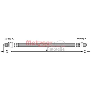 Metzger Bremsschlauch hinten Ford Fiesta 4