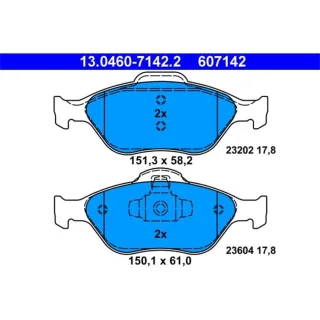 ATE Bremsbel?ge vorne Ford Mazda 13.0460-7142.2