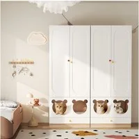 Flieks Kleiderschrank (2-St) Kleiderschrank*2 mit Kleiderstange und Haustierbett 80x50x200cm