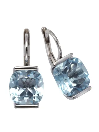 Zeeme Gemstones Ohrringe 925 Silber mit Blautopas (beh.)