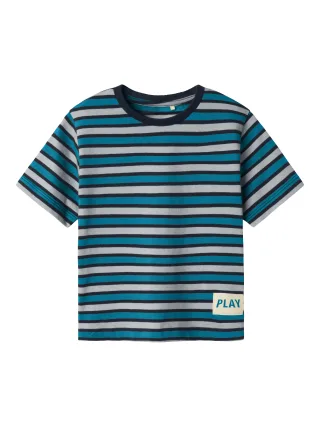NAME IT - NMMBELANDO SS NREG TOP PB fjord blue - Gr. - 92