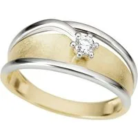 Firetti Fingerring Schmuck Geschenk Gold 333 Damenring Goldring Fantasie bicolor, mit Brillant