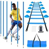 OSTWOLKE Slalomstange Slalomstangen Fussball Trainingsset Set Slalom Poles 6 Slalom Stangen