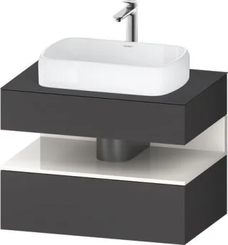 Duravit Qatego Konsolenwaschtischunterbau wandhängend Graphit Matt 800x550x600 mm - QA4730022490010 QA4730022490010