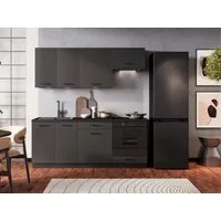 Möbel für Dich Küchenzeile Moderne Einbauküche ANIKA 200 cm, 6-teilig