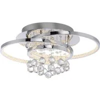 Paul Neuhaus LED Deckenleuchte LED Deckenleuchte Kristall, dimmbar per Wandschalter, Lichttemperatur warmweiß, 32 W, 3000, dimmbar per Wandschalter, dekorativ