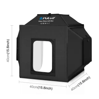 PULUZ 40cm Photography Softbox Portable Studio Light Tent with 4 Color PVC Backdrops Foldable Studio Shooting Tent Soft