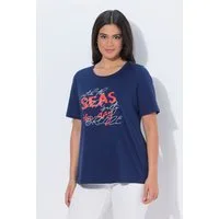 Ulla Popken T-Shirt T-Shirt Schriftmotiv Classic Rundhals Halbarm