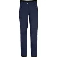 Bergson Outdoorhose TESSE Zipp-Off Damen Softshellhose, winddicht, strapazierfähig, Kurzgrößen, peacoat
