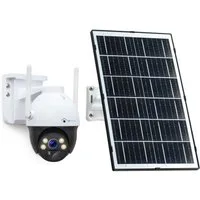LUVISION Überwachungskamera LV-G-2033 (Außenbereich, 1-tlg., 4G / LTE PTZ Solar Überwachungskamera SIM Karte Kamera mit Mikrofon, Solarpanel, 2-Wege Audio, PC Client & App, schwenkbar, Akku, Batterie)